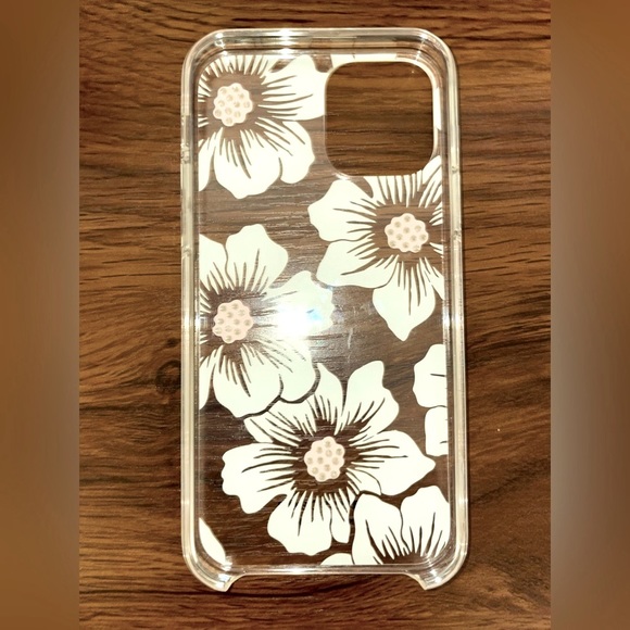 Kate Spade iPhone 12/ iPhone 12 Pro Protective Hardshell Case (Hollyhock Floral) - Picture 2 of 6